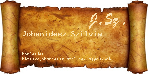 Johanidesz Szilvia névjegykártya