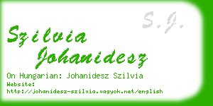 szilvia johanidesz business card